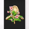 Vertèbre thoracique - Floral - Noir
