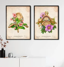 Vertèbre thoracique - Floral - Vintage